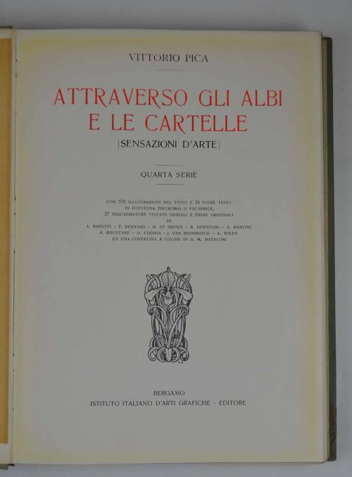 Attraverso gli Albi e le Cartelle (Sensazioni d'Arte) - Vittorio Pica - copertina