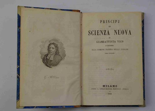 Principj di scienza nuova d'intorno alla comune natura delle nazioni, Terza edizione - Giambattista Vico - copertina
