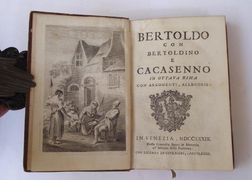 Bertoldo Bertoldino e Cacasenno in ottava rima con argomenti, allegorie - G. Cesare Croce - copertina