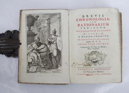 Brevis chronologia seu Rationarium temporum ecclesiasticae ac civilis historiae - Augustin Calmet - copertina