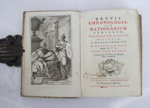 Brevis chronologia seu Rationarium temporum ecclesiasticae ac civilis historiae - Augustin Calmet - copertina