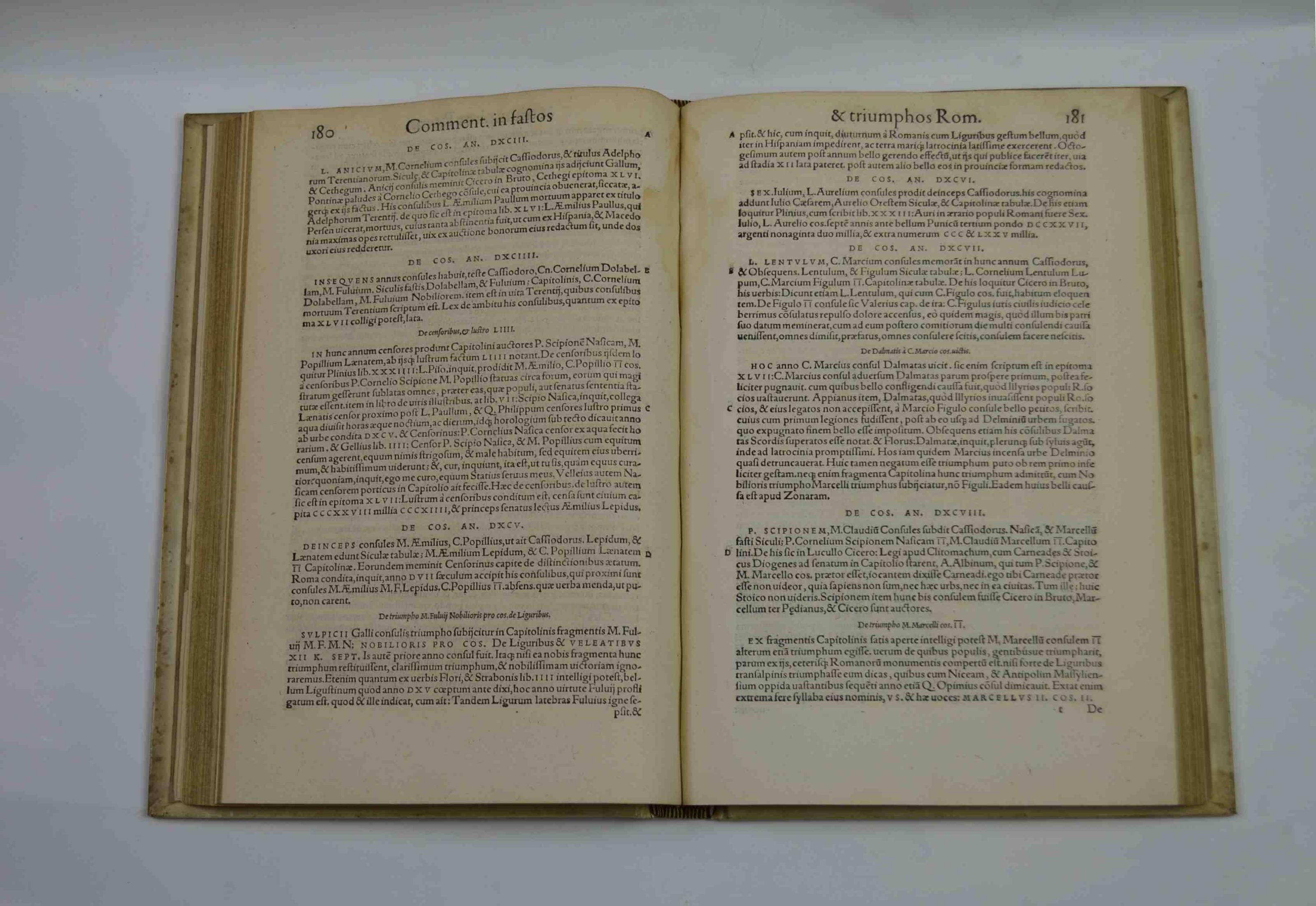 Fasti consulares, ac Triumphi acti à Romulo Rege usque ad Ti. Caesarem iusdem in fastos, et triumphos, id est, in universam Romanam historiam Commentarius