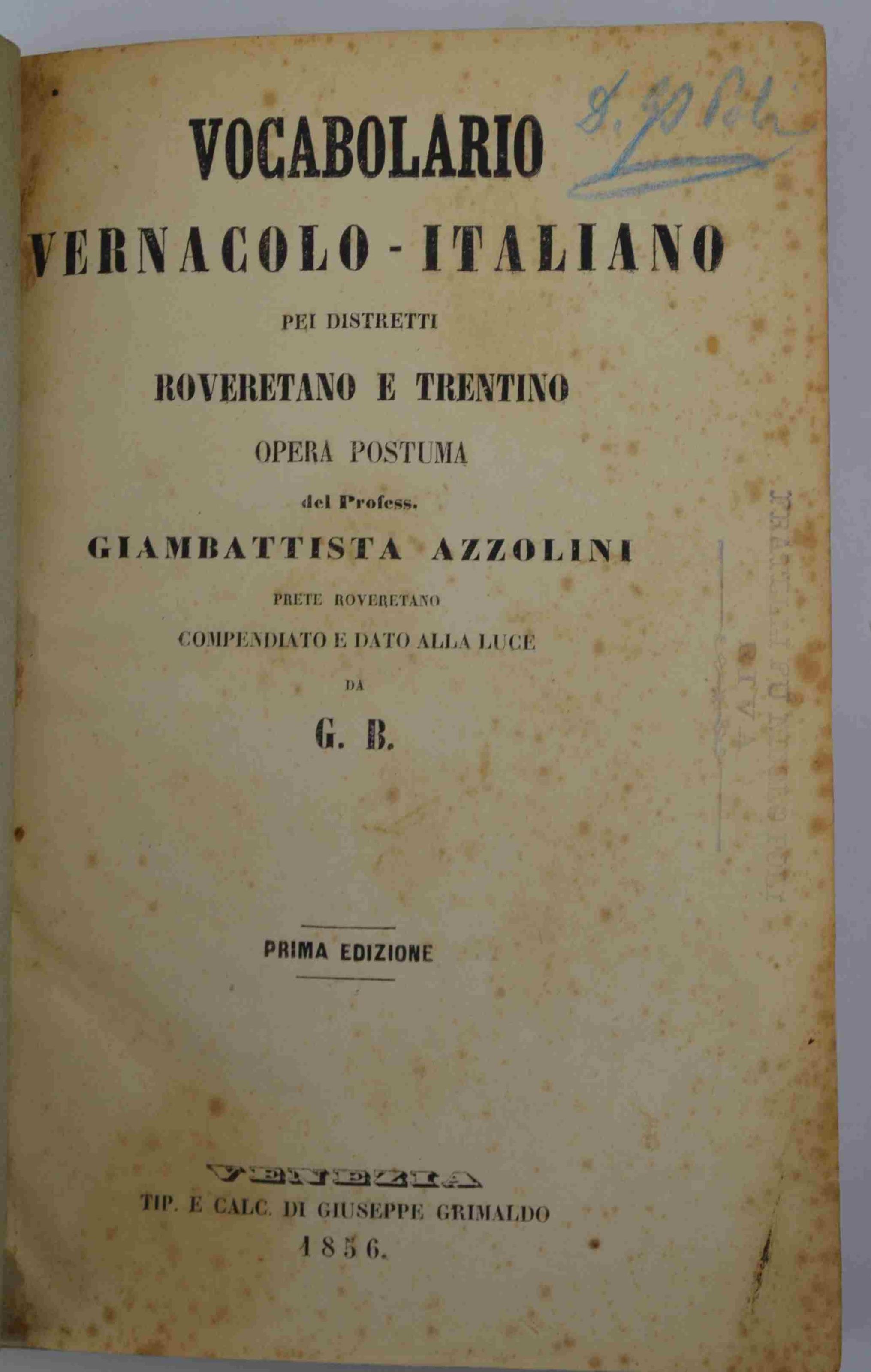 Studio bibliografico Benacense