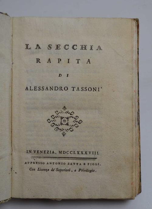 La Secchia rapita - Alessandro Tassoni - copertina