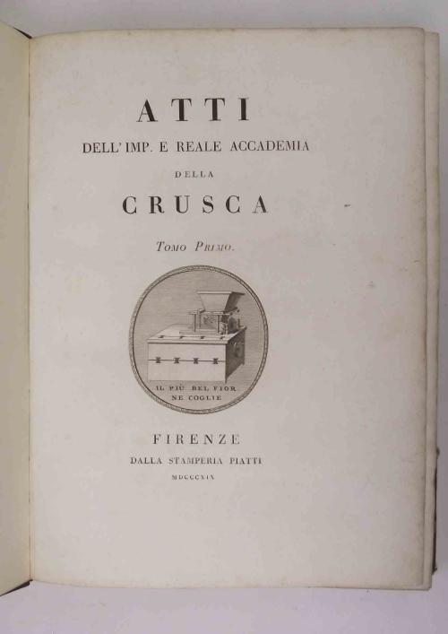 Atti dell'Imp. e Reale Accademia della Crusca - copertina