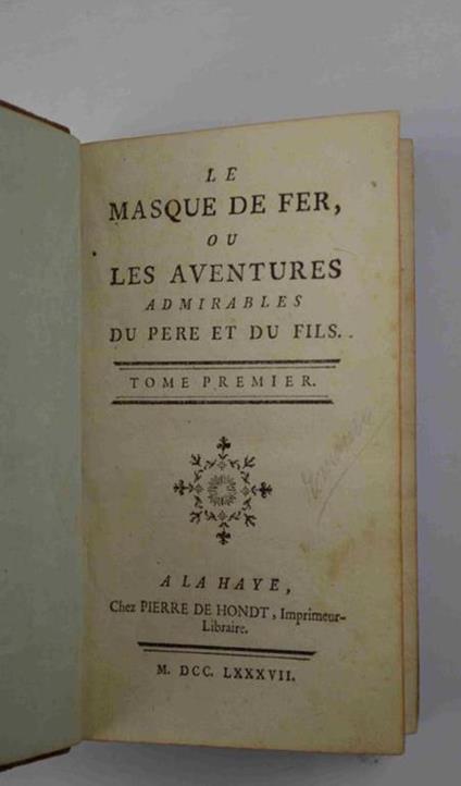 La Masque de fer ou les aventures admirables du pere et du fils. - copertina