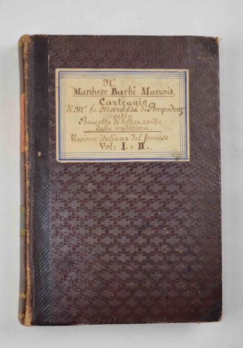 Carteggio di madama la marchesa di Pampadour ossia raccolta di lettere scritte dalla medesima - copertina