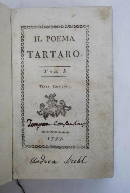 Il poema Tartaro. Terza edizione - G. Battista Casti - copertina