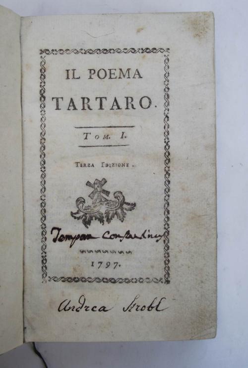 Il poema Tartaro. Terza edizione - G. Battista Casti - copertina