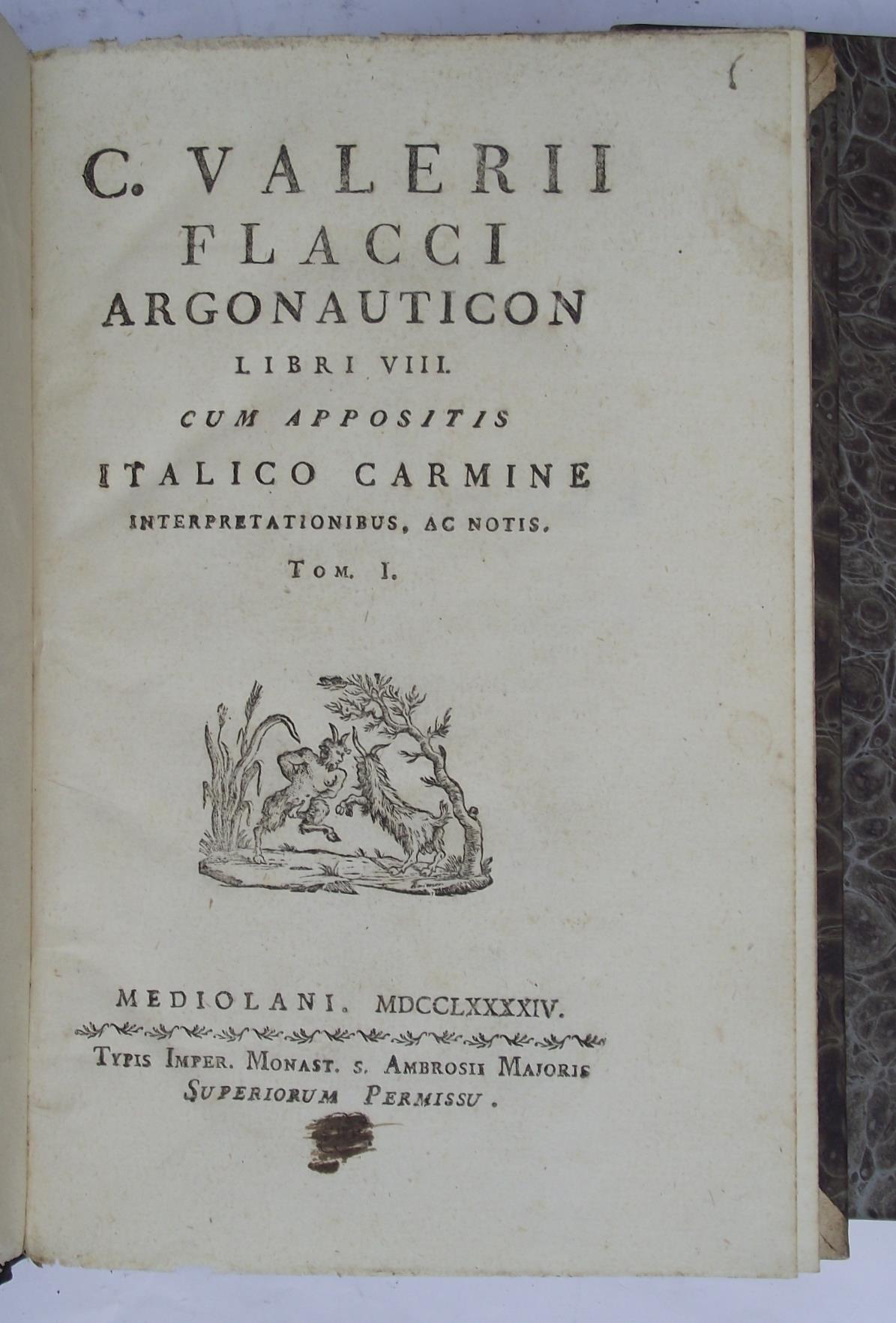 Argonauticon Libri VIII. Cum appositis Italico Carmine interpretationibus, ac notis