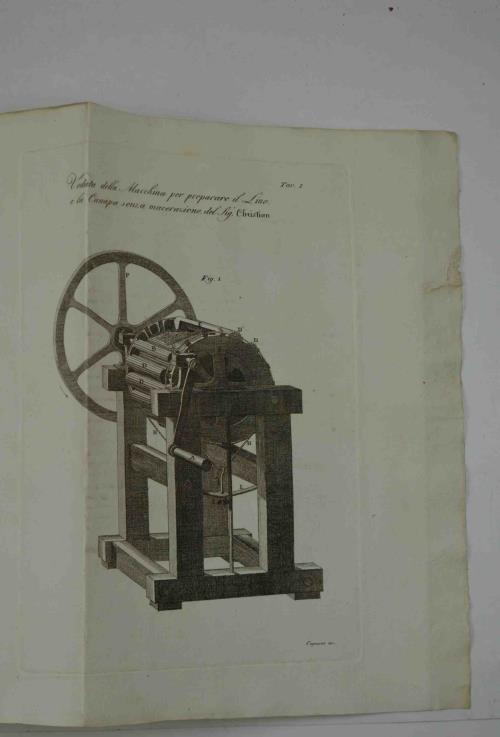 Istruzione pei villici sulla maniera di preparare il lino e la canapa senza macerazione del Signor C. Direttore del Conservatorio Reale delle Arti e die Mestieri in Parigi. - copertina