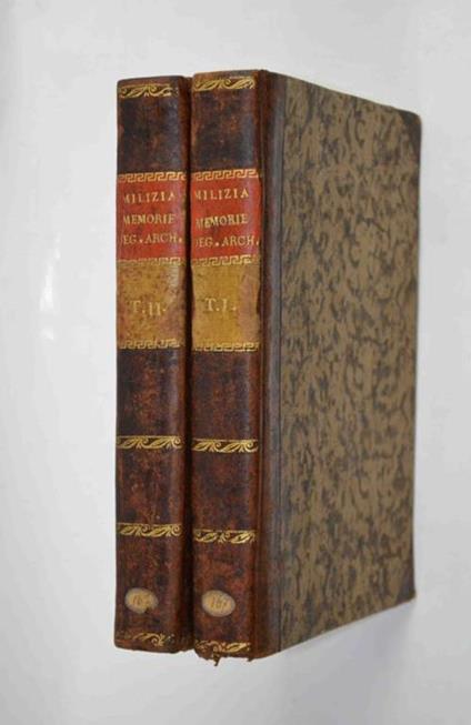 Memorie degli Architetti antichi e moderni. Quarta edizione accresciuta e corretta dallo stesso autore - Francesco Milizia - copertina