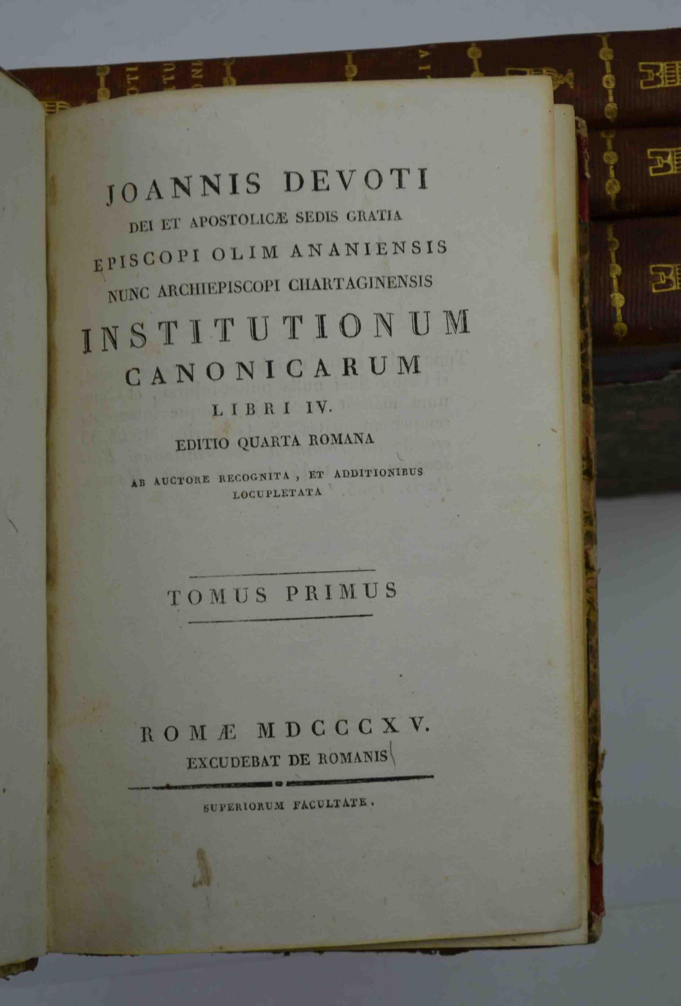 Institutionum canonicarum libri IV. Editio quarta romana ab auctore recognita, et additionibus locupletata