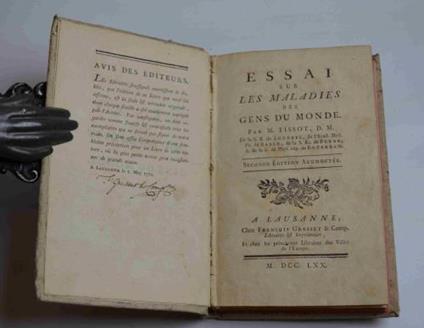 Essai sur les maladies des gens du monde.. Seconde édition augmentée - S. Tissot - copertina