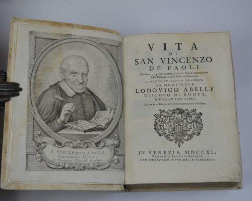 Vita di San Vincenzo de' Paoli Fondatore, e primo Superior Generale della Congregazione della Missione, e delle Figlie della Carità, scritta in Lingua Francese. ed ora da un Divoto dello stesso Santo tradotta in Italiano - Lodovico Abelly - copertina