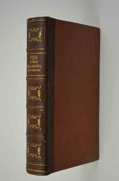 Storia della filosofia del diritto. tradotta da Pietro Torre ed annotata da Raffaele Conforti - Franklin W. Stahl - copertina