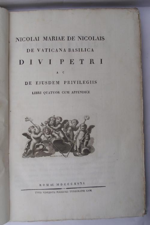 De Vaticana Basilica Divi Petri ac De ejusdem Privilegiis Libri quatuor cum appendice. - Nicolas de Nicolay - copertina
