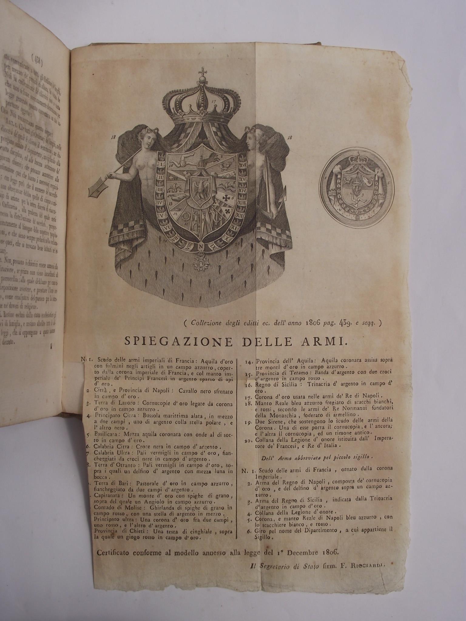 Collezione degli editti, determinazioni, decreti, e leggi di S.M. da 15 febbraio a 31 dicembre 1806