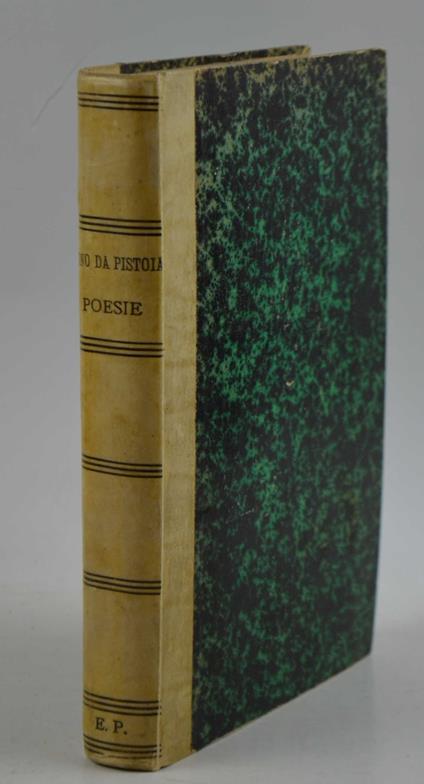 Vita e poesie di Messer Cino da Pistoia. Novella edizione rivista ed accresciuta dall'autore abate Sebastiano Ciampi - Cino da Pistoia - copertina