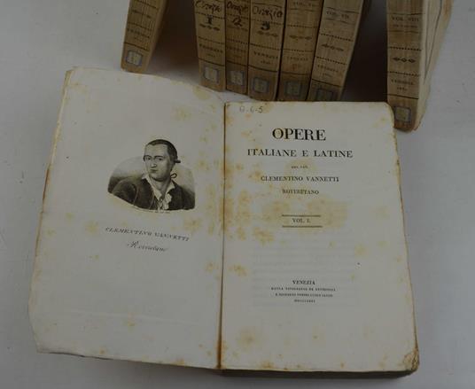 Opere italiane e latine - Clementino Vannetti - copertina