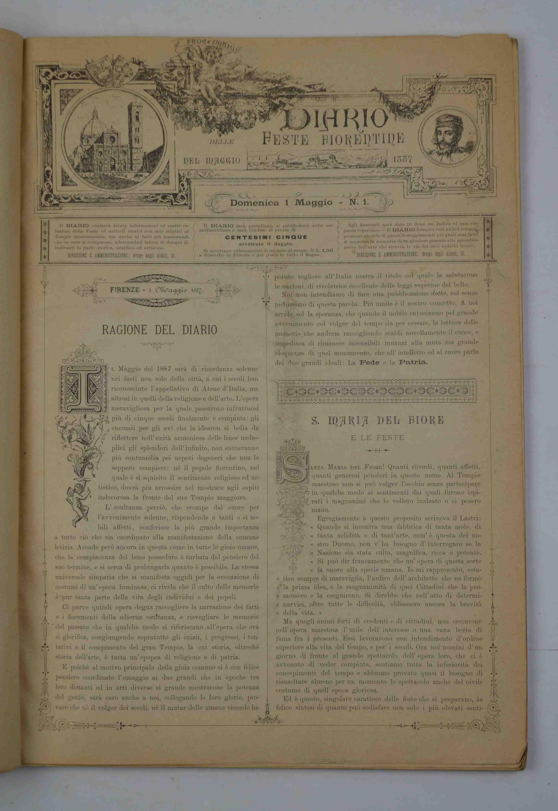 Firenze nel maggio 1887. Diario delle feste per lo scoprimento della Facciata di S Maria del Fiore e il centenario di Donatello