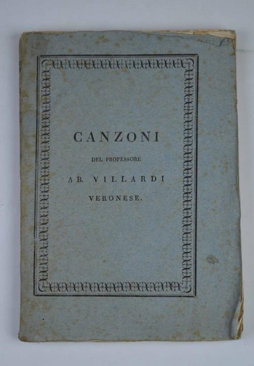 Canzoni - Francesco Villardi - copertina