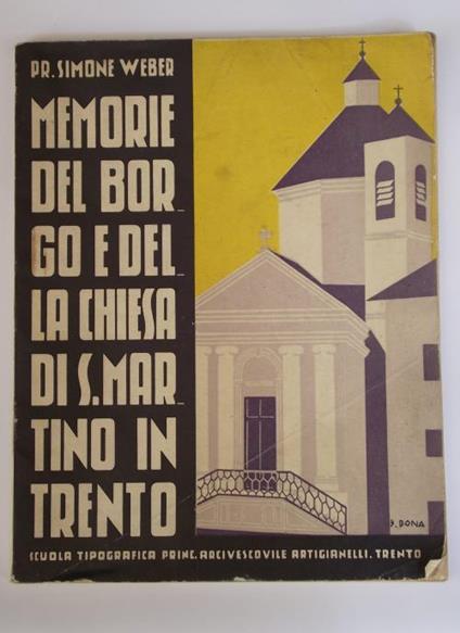 Memorie del Borgo e della Chiesa di S. Martino in Trento - Simone Weber - copertina