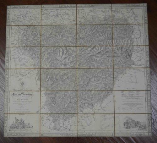 Post- und Reise-Karte von Tirol und Voralberg entworfen von dem ehemaligen K.K. Bau-Directions Adjuncten… nach den neuesten Hilfsquellen berichtiget… - Franz Karl Zoller - copertina