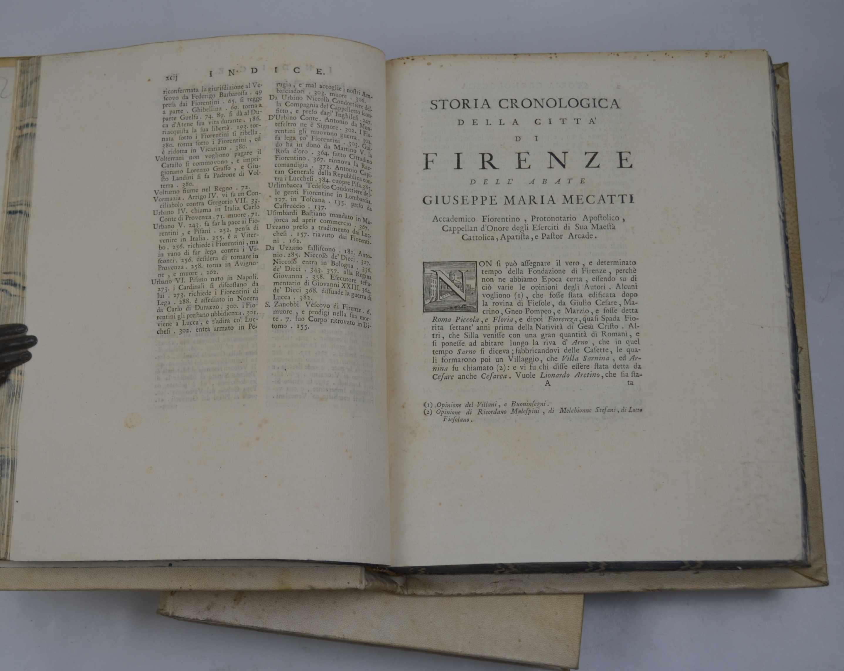 Storia cronologica della città di Firenze o siano Annali della Toscana che possono servire d'Illustrazione, e d'Aggiunta agli Annali d'Italia del Signor Proposto Lodovico Antonio Muratori