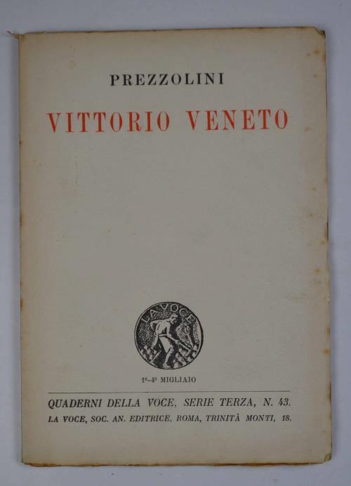 Vittorio Veneto - Giuseppe Prezzolini - copertina