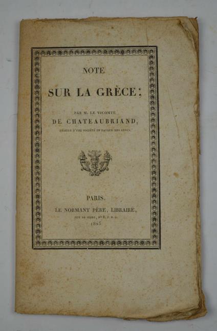 Note sur la Grèce… - copertina