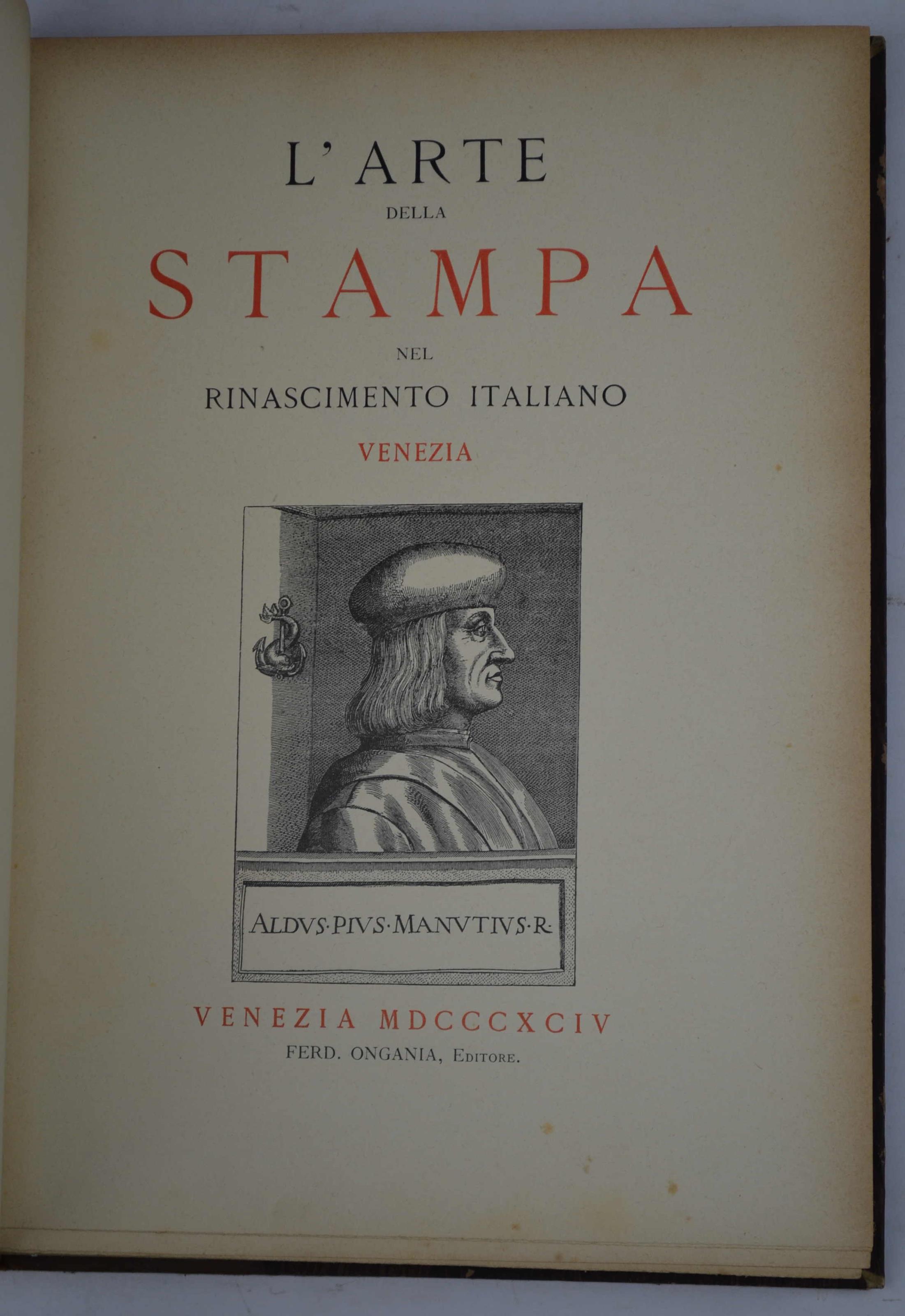 L' arte della stampa nel Rinascimento Italiano. Venezia