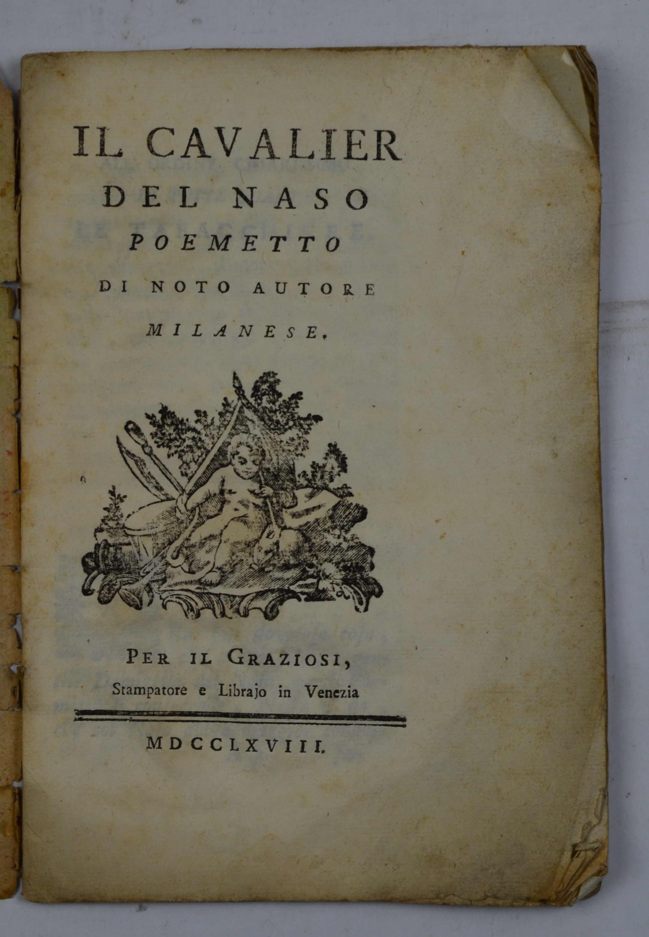Il cavalier del naso. Poemetto di noto autore milanese