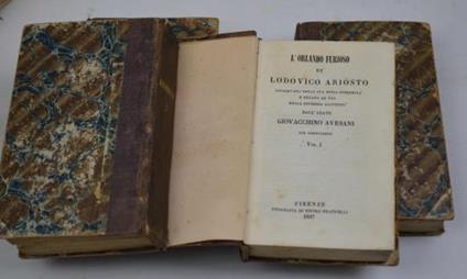 L' Orlando furioso… conservato nella sua epica integrità… dall'abate Giovacchino Avesani - Ludovico Ariosto - copertina