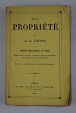 De la propriété… Edition populaire a un franc