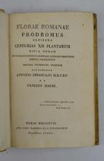 Florae Romanae Prodromus exhibens centurias XII Plantarum circa Romam et in Cisapenninis Pontificiae ditionis Provinciis sponte nascentium sexuali systemate digestas