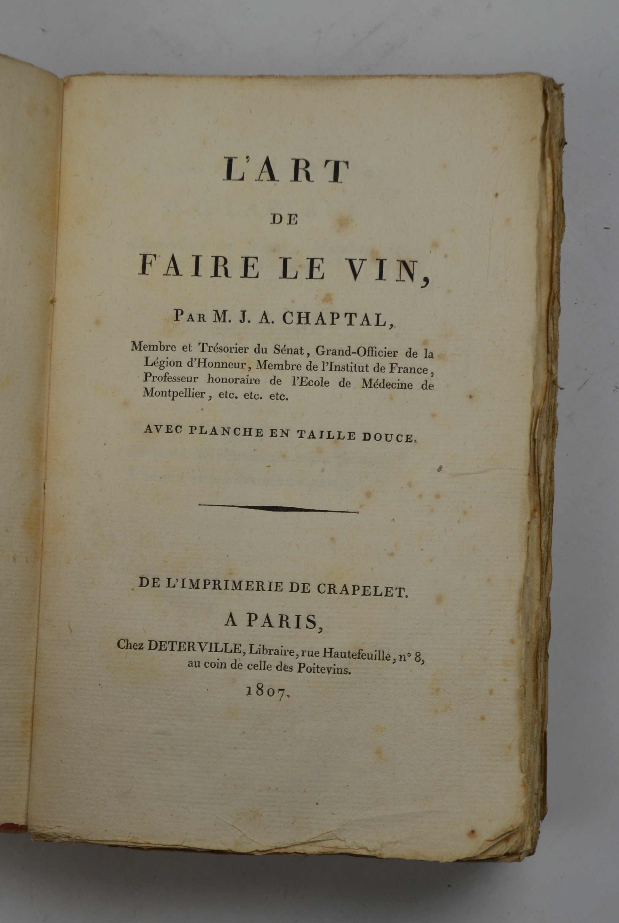 L' art de faire le vin