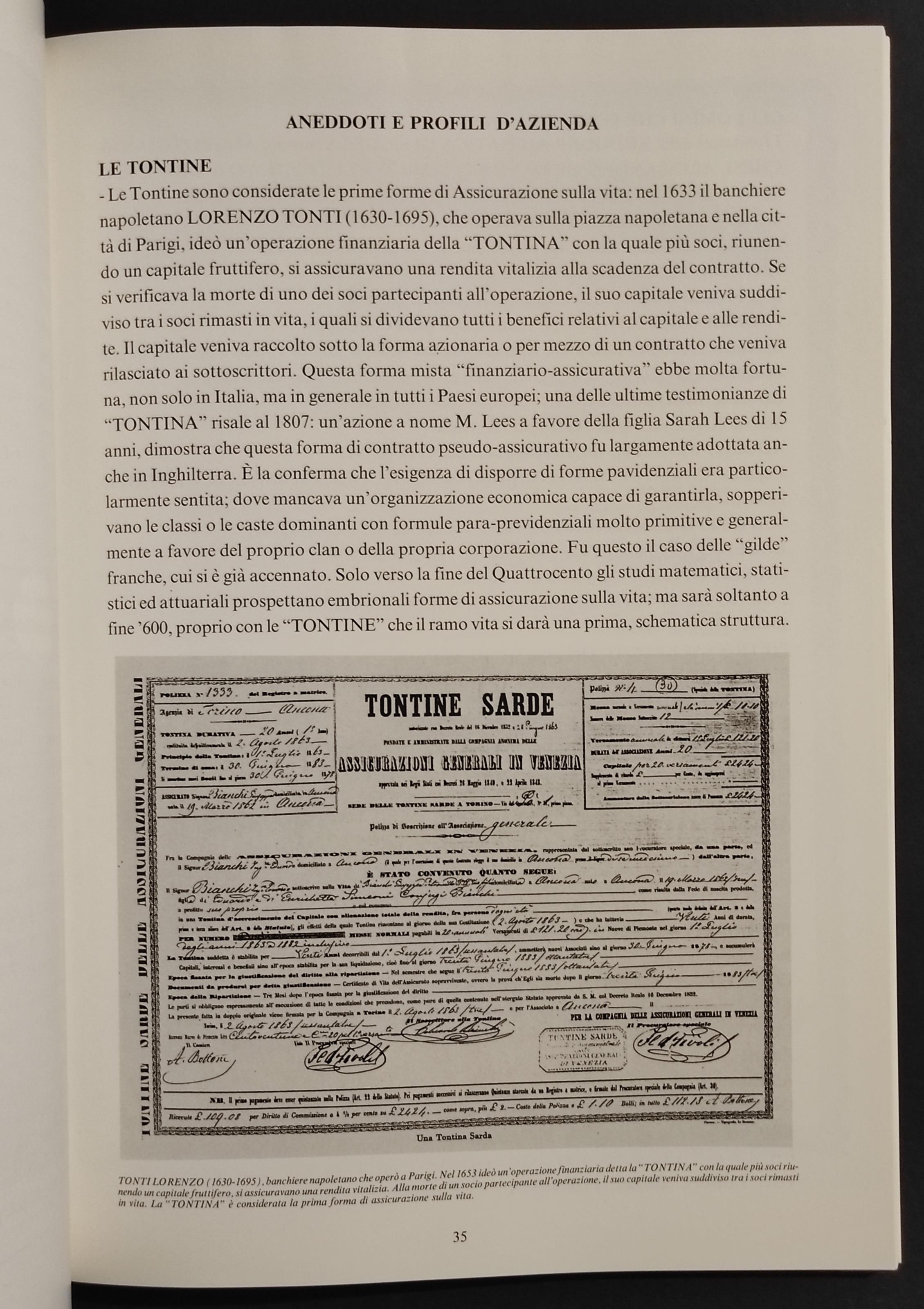 Breve Storia delle Assicurazioni in Italia - S. Ripamonti - Asefi - 1992