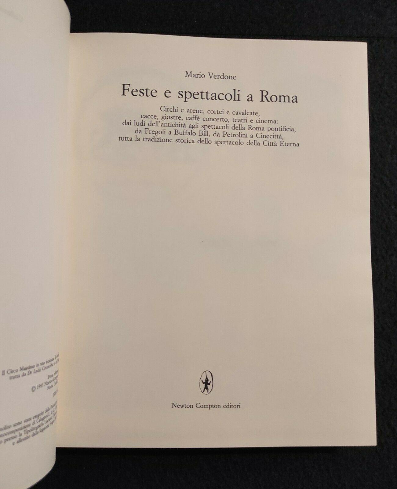 Feste e Spettacoli a Roma - M. Verdone - Newton Compton - 1993
