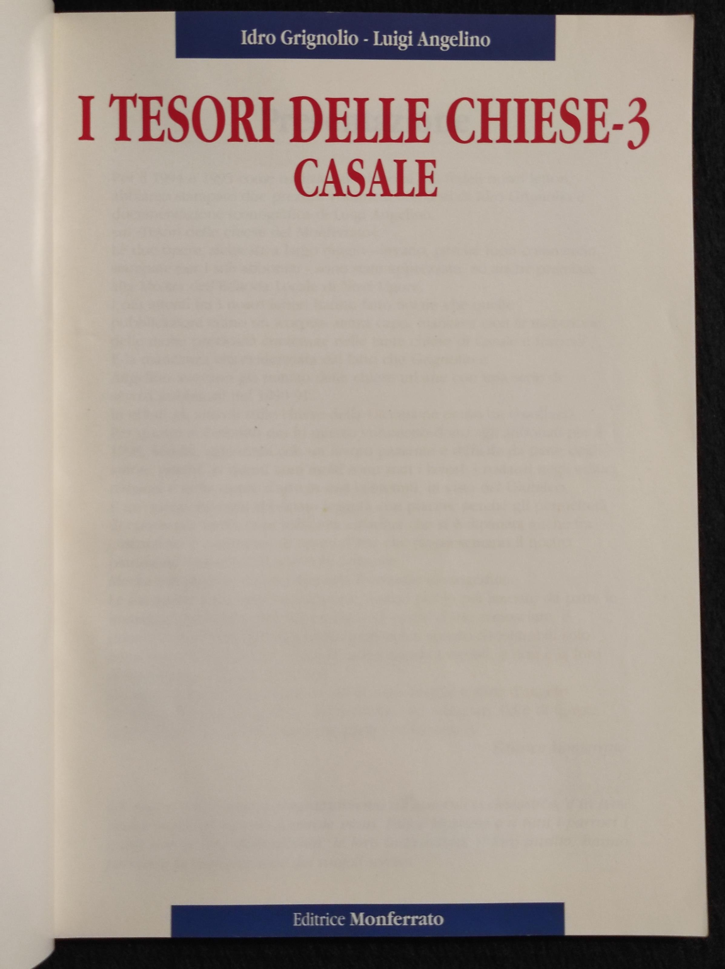 I Tesori delle Chiese 3 - Casale - Ed. Monferrato - 1997