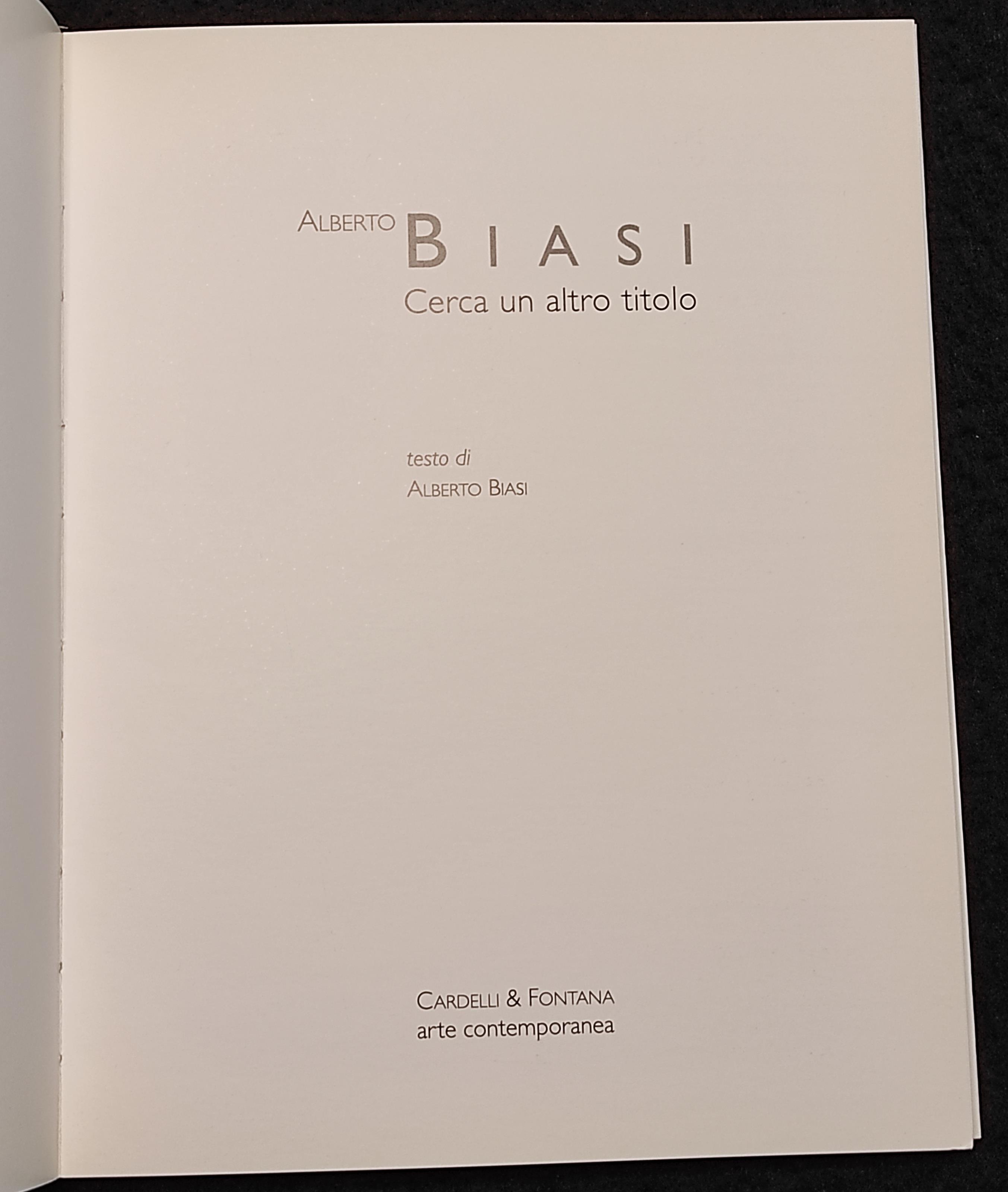 Alberto Biasi - Cerca un Altro Titolo - Cardelli&Fontana Ed. - 2000 - Arte