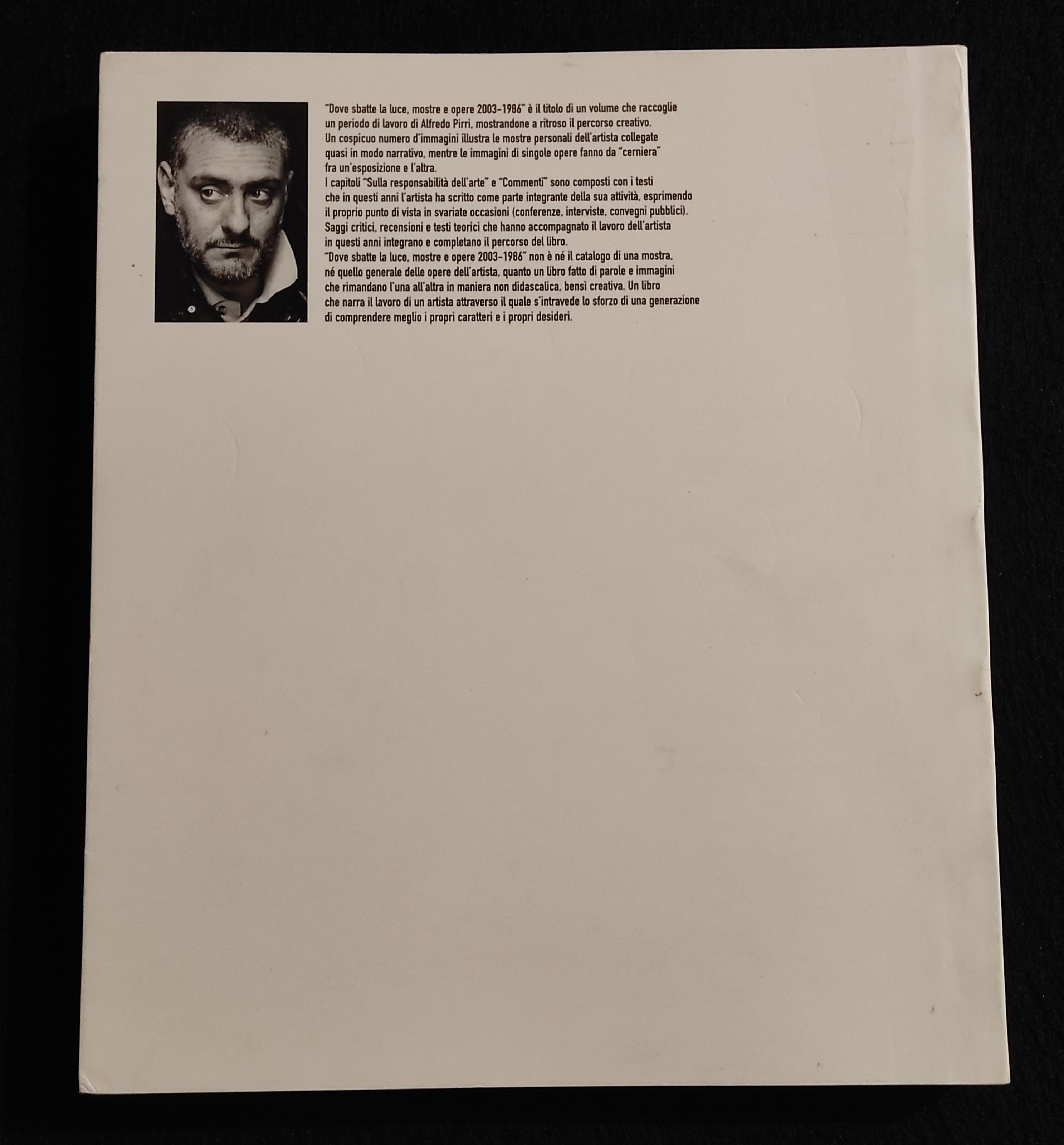 Alfredo Pirri - Dove Sbatte la Luce - Mostre Opere 2003-1986 - Skira