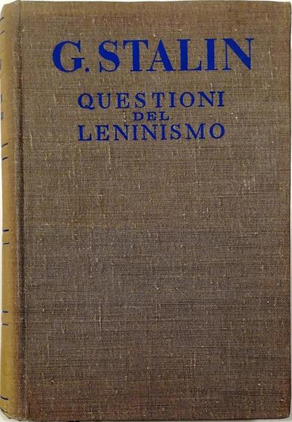 Questioni del leninismo - Stalin - copertina