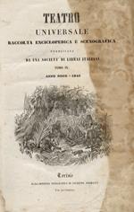 TEATRO Universale. Raccolta enciclopedica e scenografica pubblicata da una Società di librai italiani. Tomo IX. Anno nono. 1842. Dal n. 391 dell'8 gennaio 1842 al n. 441 del 24 dicembre 1842. [ma mancano l'intero ultimo fascicolo, n. 442 e le pp. 177