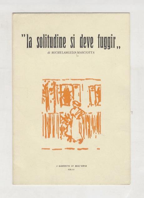 La solitudine si deve fuggir - copertina