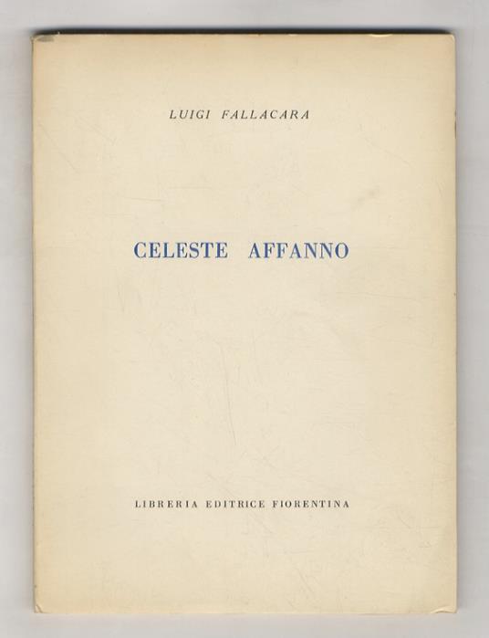 Celeste affanno - Luigi Fallacara - copertina