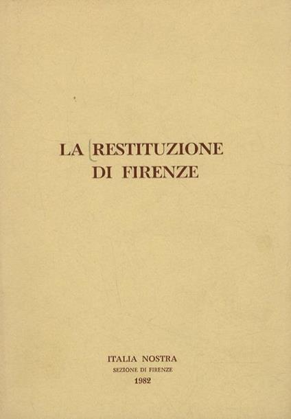 RESTITUZIONE (LA) di Firenze - copertina