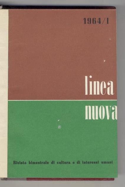 Linea Nuova. Rivista bimestrale di cultura e di interessi umani. Diretta da Erminio Cavallero. Responsabile Giuseppe Pipitone. Anno I, NN. 1-6 - copertina