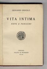 Vita intima. Note e pensieri