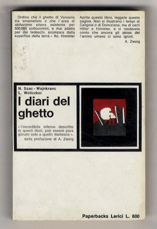 I diari del ghetto. Introduzione di Arnold Zweig - copertina